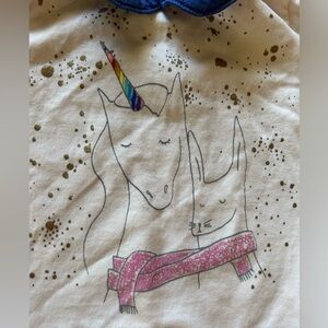 Unicorn and Bunny Long Sleeve Top by Bluelush